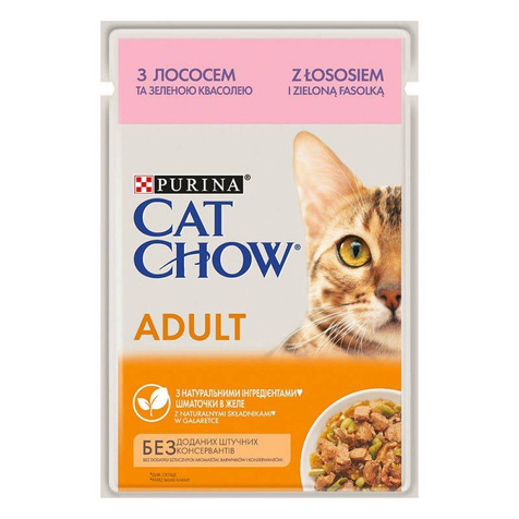 Purina Cat Chow Łosoś i zielona fasolka 85g