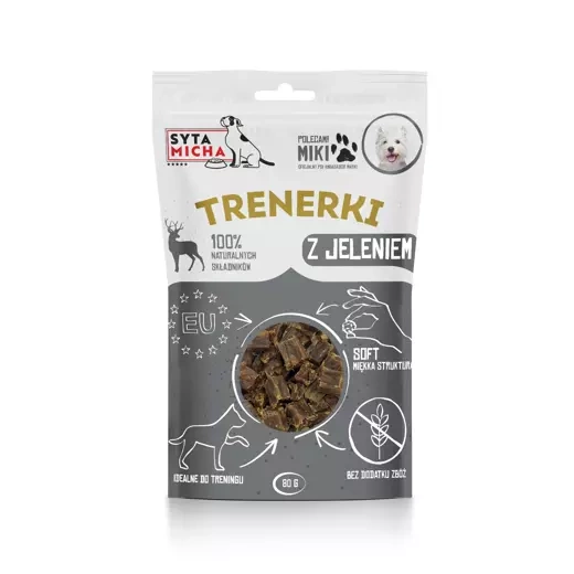 Syta Micha trenerki z jeleniem dla psa 80g