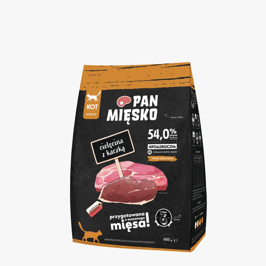 Pan Mięsko Kot Cielęcina z kaczką 400g
