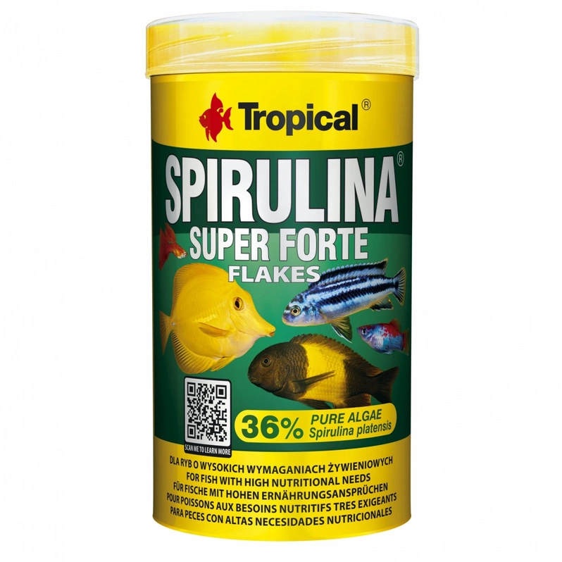 Tropical Spirulina Super Forte Flakes 36% pokarm płatkowy 50g/250ml