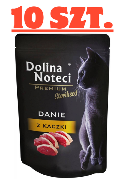 ZESTAW 10 x 85g Dolina Noteci Kot Danie z Kaczką  Sterilised