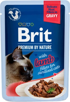 Brit Cat Premium Sterilised Gravy fillets with Lamb 85g