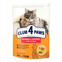 Club 4 Łapy Hairball Control z kurczakiem 300 g