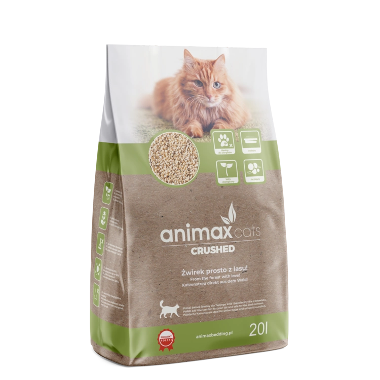 AnimaxKot Kruszon zbrylający - żwirek z drzew iglastych 20L