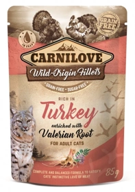 Carnilove Cat Turkey & Valerian 85g saszetka