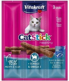 Vitakraft Cat Stick Mini Flądra+Omega3 3 szt.