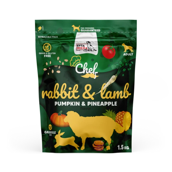 Syta Micha CHEF Królik i jagnięcina, dynia i ananas 1.5kg