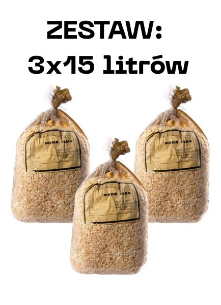Zestaw Trociny Jaśkowe niepylące 3 x 15 L = 45 L