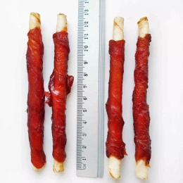 Prozoo Skóra biała owinięta mięsem kaczki XL 1 kg