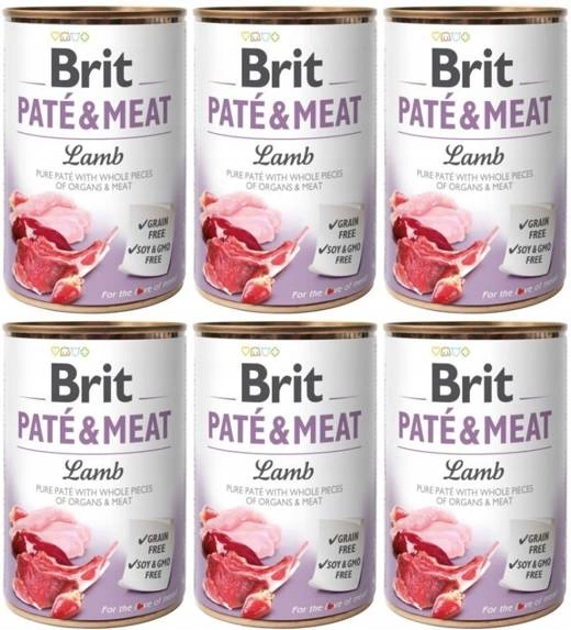 ZESTAW Brit Pate & Meat Lamb 6x400g