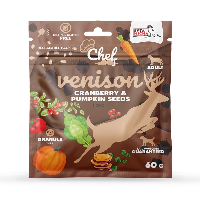 Próbka Syta Micha CHEF Dziczyzna, żurawina i pestki dyni 60g