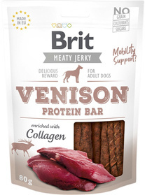 Brit Jerky Snack–Venison Protein bar 80g