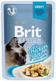 Brit Cat Premium Gravy fillets with Chicken  85g