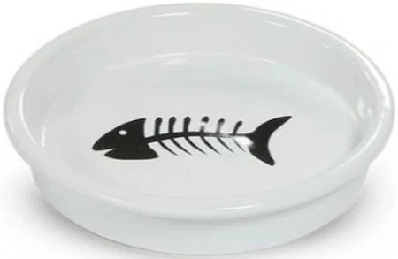 Yarro Miska ceramiczna talerzyk dla kota biały 13,5cm