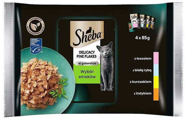 Sheba Delicacy in Jelly Kolekcja smaków Karma w galaretce dla kota 4x85g