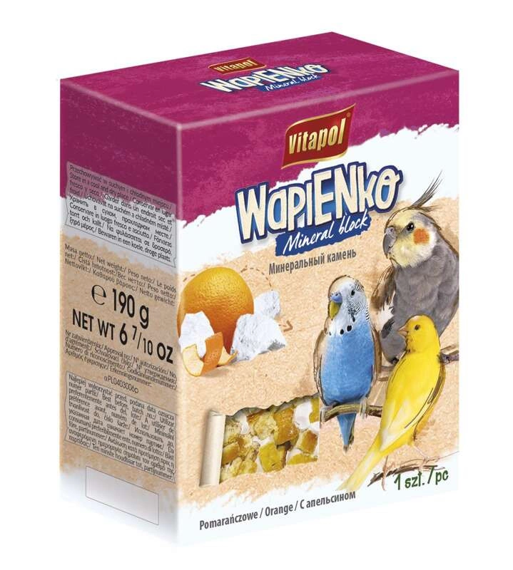 Vitapol Kostka wapienna dla ptaków XL pomarańczowa 190g