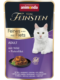 Animonda Vom Feinsten Feines mit Filets saszetka dziczyzna + filet z indyka 85g