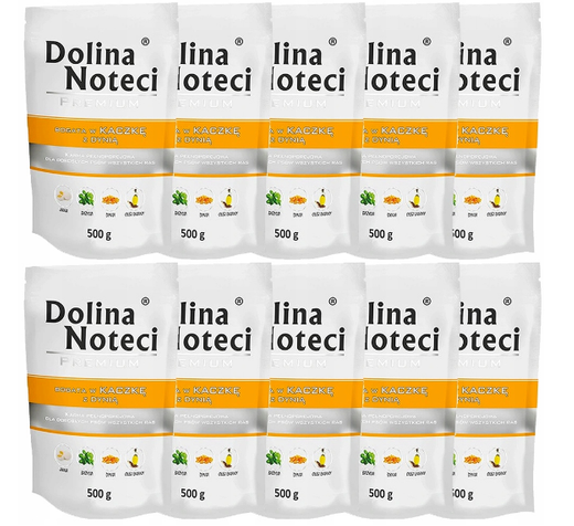 ZESTAW Dolina Noteci 10x500G Kaczka z dynią