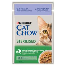 Purina Cat Chow Sterilised Jagnięcina z zieloną fasolką  85g