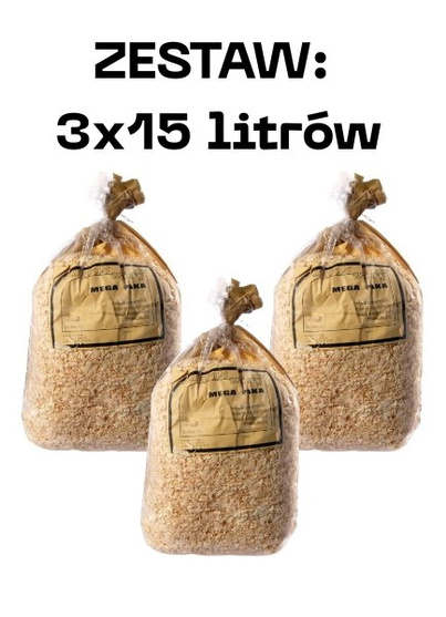 Zestaw Trociny Jaśkowe niepylące 3 x 15 L = 45 L