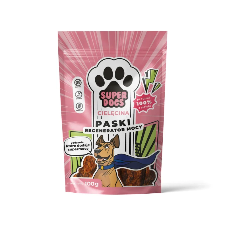 Uniszki Paski SUPERDOGS Regenerator Mocy. Cielęcina
