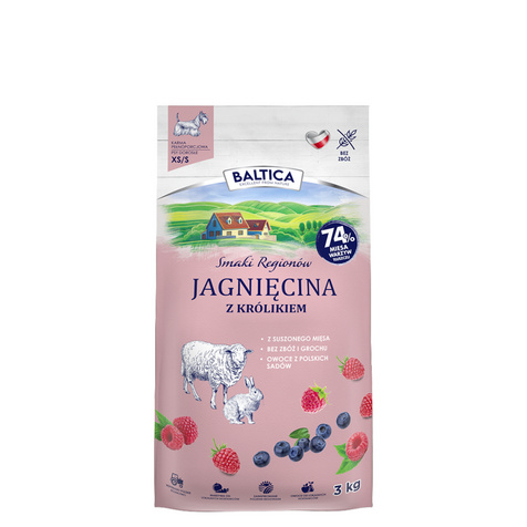 Baltica Jagnięcina z Królikiem dla małych ras XS/S 3kg