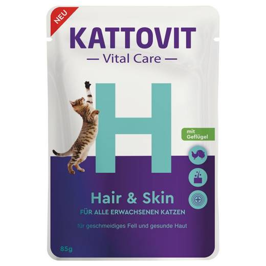 Kattovit Vital Care Hair&Skin z drobiem 85g