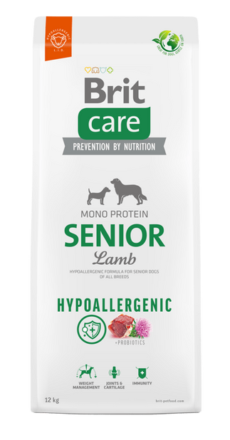 Brit Care Dog Hypoallergenic Senior, jagnięcina, 12 kg