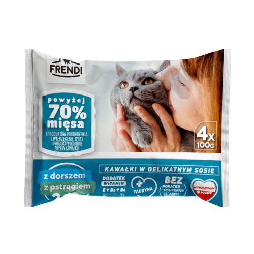Frendi Pstrąg i Dorsz kawałki w sosie 4x100g
