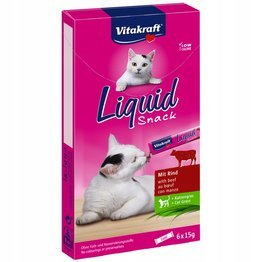 Vitakraft Cat Liquid Wołowina 6x15g