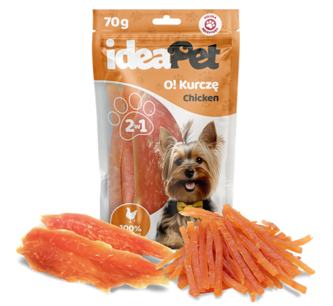 IDEAPET PIES 70g KURCZĘ MIX
