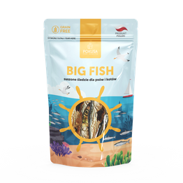 Pokusa Big Fish suszone śledzie dla psów i kotów 60g