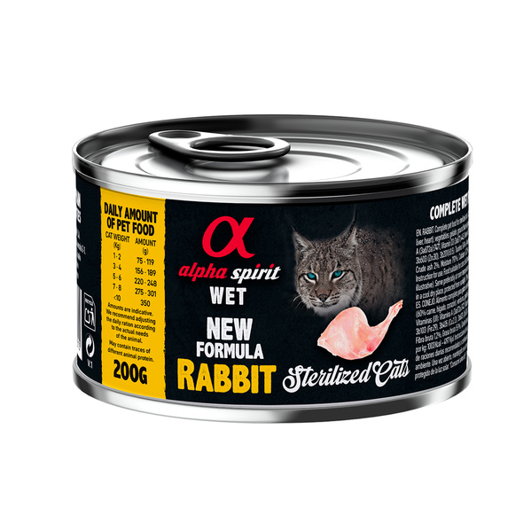 Alpha Spirit Sterilised Cats Rabbit 200 g
