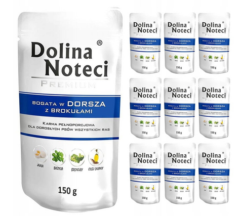 ZESTAW Dolina Noteci 10x150g Dorsz Brokuły