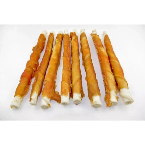 Prozoo Skóra biała owinięta mięsem kurczaka 25cm 500g