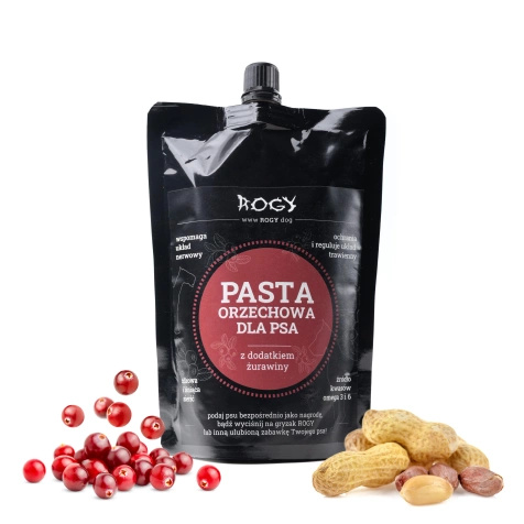 Rogy pasta orzechowa z dodatkiem żurawiny 300g