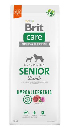 Brit Care Dog Hypoallergenic Senior, jagnięcina, 12 kg