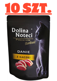 ZESTAW 10 x 85g Dolina Noteci Kot Danie z Kaczką  Sterilised