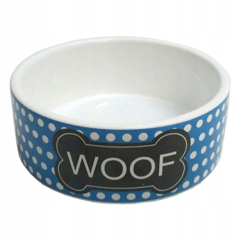 Yarro Miska ceramiczna dla psa Woof niebieska 13 cm