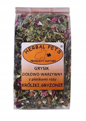 Herbal Pets Grysik ziołowo-warzywny z płatkami róży 100g