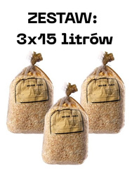 Zestaw Trociny Jaśkowe niepylące 3 x 15 L = 45 L