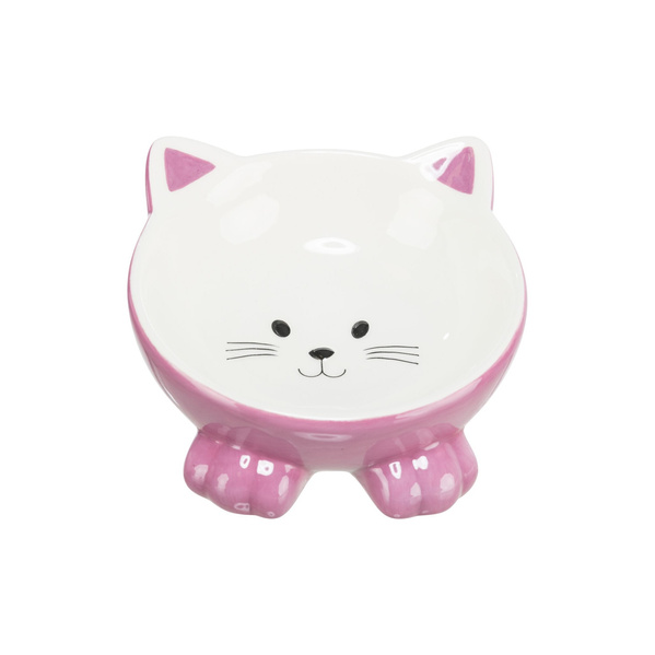 Trixie Miska ceramiczna, dla kota, w kształcie kota, różne kolory, 0.15 l/o 14 cm, wysoka