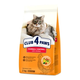 Club 4 Łapy Hairball Control z kurczakiem 2kg