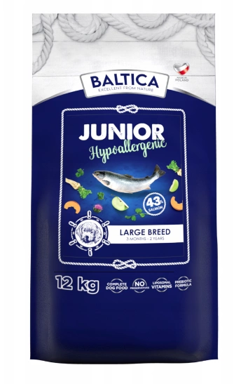 Baltica Junior Hypoallergenic Salmon - duże rasy 12kg