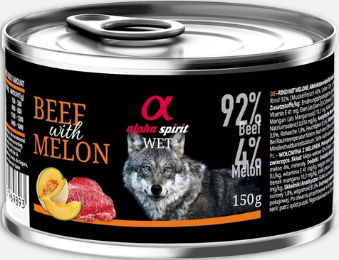 Alpha Spirit Wołowina+Melon 150g puszka
