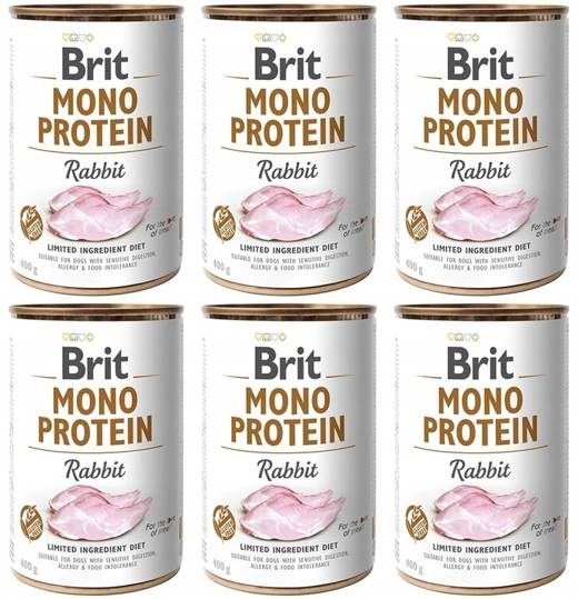 ZESTAW Brit Mono Protein Rabbit 6x400g